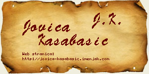 Jovica Kasabašić vizit kartica